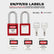 Lockout Tagout Locks Sets, 6 Red Lockout Tagout Safety Padlocks Keyed Different, 2 Keys Per Lock