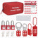 Lockout Tagout Kit with Red Safety Padlocks, Hasps Set, Loto Tags, Electrical Lock Out Tag Out Kits, Keyed Different, 2 Keys Per Locks, 7162