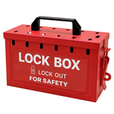 Lockout Tagout Group Lock Box,Portable Red Loto Group Box with 12 Locking Holes,Big Premium Lock Box for OSHA Compliant Group Loto Procedures,8001
