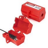 Electrical Plug Lock, 220 Volt Power Extension Cord Lockout Tagout Device, Large, Red, 2 Pack, 4042
