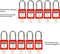 Lockout Tagout Locks with Brass Core, Keyed Different, 10 Red Loto Locks, OSHA Compliant Safety Padlocks for Electrical Lock Out Tag Out Kits,G01