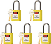 5 Green Lockout Tagout Locks,Keyed Alike,OSHA Compliant Safety Padlocks for Loto Kits and Stations