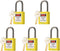 5 Green Lockout Tagout Locks,Keyed Alike,OSHA Compliant Safety Padlocks for Loto Kits and Stations
