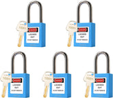 5 Green Lockout Tagout Locks,Keyed Alike,OSHA Compliant Safety Padlocks for Loto Kits and Stations