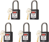 5 Green Lockout Tagout Locks,Keyed Alike,OSHA Compliant Safety Padlocks for Loto Kits and Stations