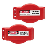 Gate Valve Lockout – ABS Plastic Red Secure Lock Device for 6-1/2 inch to 10 inch Diameter Valve Handles, Corrosion Resistance Durable Water Faucet Lock, 3014A