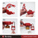 Outdoor Faucet Lock with Safety Padlock, 1set, ABS Plastic Red Secure Lock Device for Hose Bib/Hose Spigot/Propane Tank, Gate Valve Lockout for 1 to 2-3/4 in Dia Valve Handles, 3011＋1001