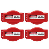 Gate Valve Lockout – ABS Plastic Red Secure Lock Device for 6-1/2 inch to 10 inch Diameter Valve Handles, Corrosion Resistance Durable Water Faucet Lock, 3014A