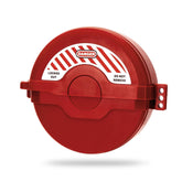 Gate Valve Lockout – ABS Plastic Red Secure Lock Device for 6-1/2 inch to 10 inch Diameter Valve Handles, Corrosion Resistance Durable Water Faucet Lock, 3014A
