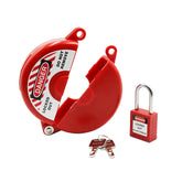 Gate Valve Lockout with Safety Padlock, Big Size, 1 Set,2.5" to 5" in Dia Valve Handles,Outdoor Water Hose Bib Lock for Faoucet Locks,Propane Tank